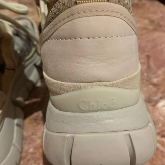 Chloé Blake Beige Sneakers - Picture 2 of 4